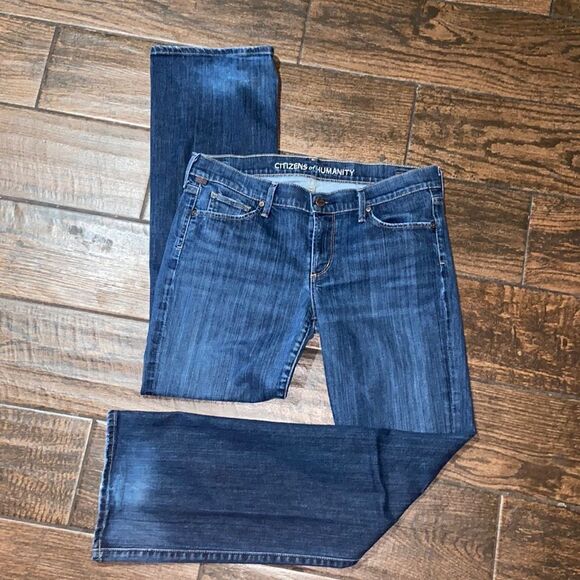 Citizens Of Humanity Dark Blue Boot Cut Jeans - Picture 2 of 16